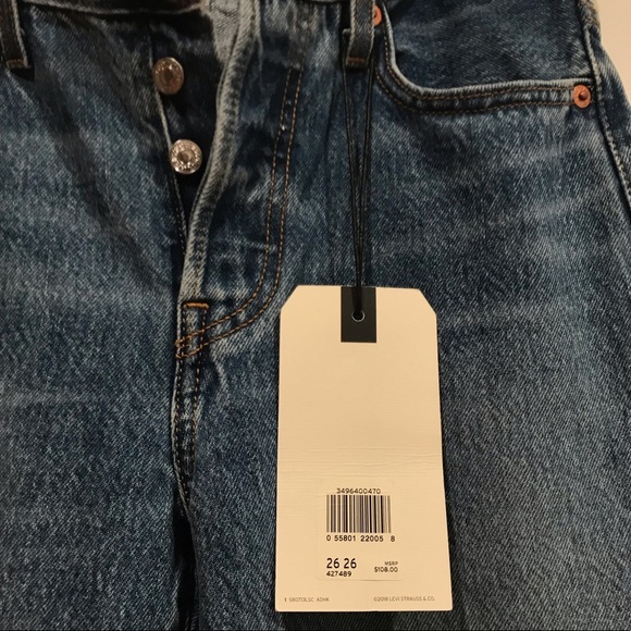 NWT Levi’s Women’s Wedgie Straight Fit Jeans Size 26 - Picture 11 of 14